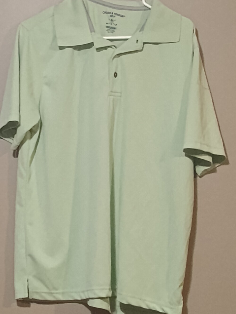 Cross & Windsor Golf Mint Green Performance Polo Shirt - Medium